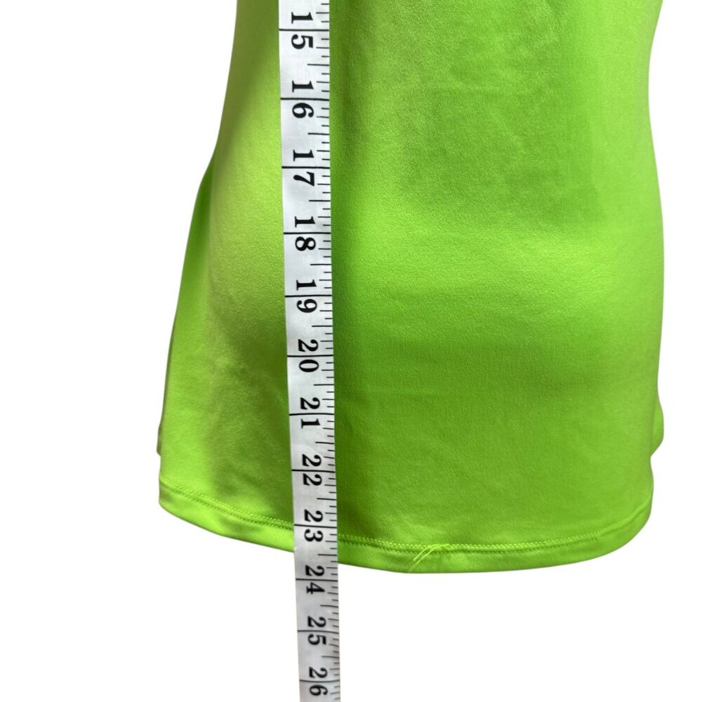 Michael Kors Ruched Front V-Neck Top in Lime Green | Size M NEW - Picture 4 of 9